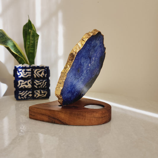 Blue Agate Lamp