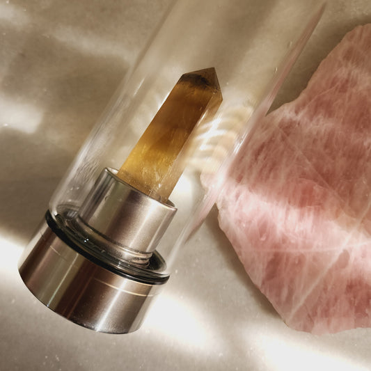 Citrine Healing Crystal Bottle