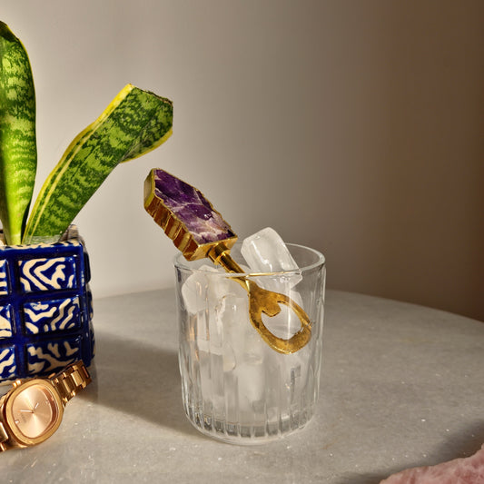 Amethyst Gemstone Bar Accesory