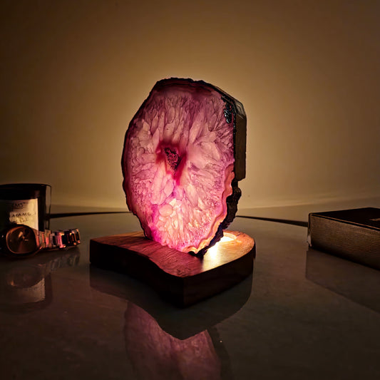 Pink Agate Lamp
