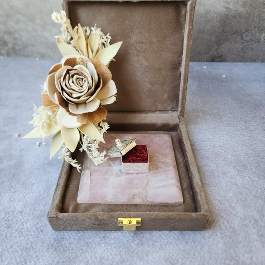 Rose Quartz Square Kesar Set