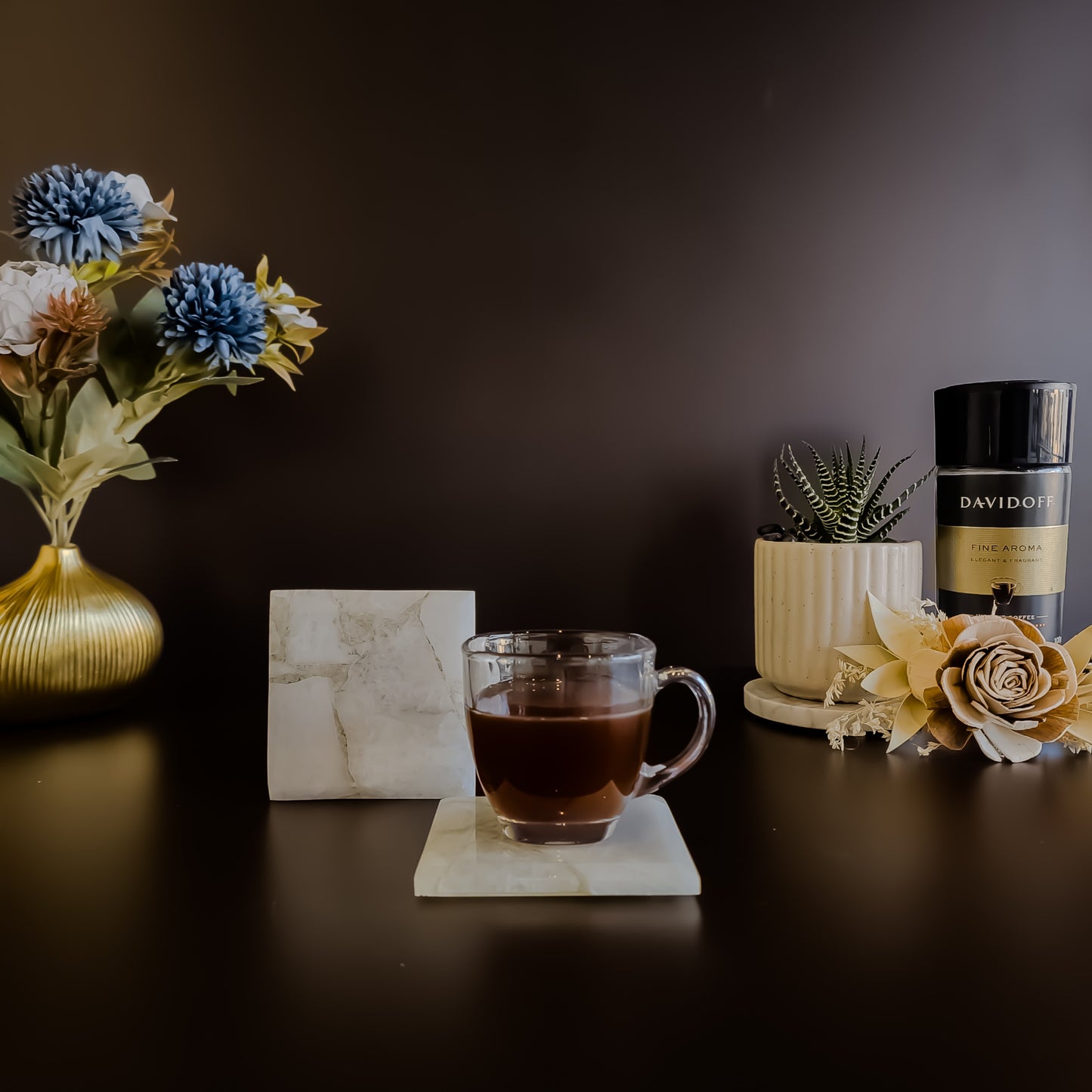 Quartz Coaster - Square ( Set of 2 )