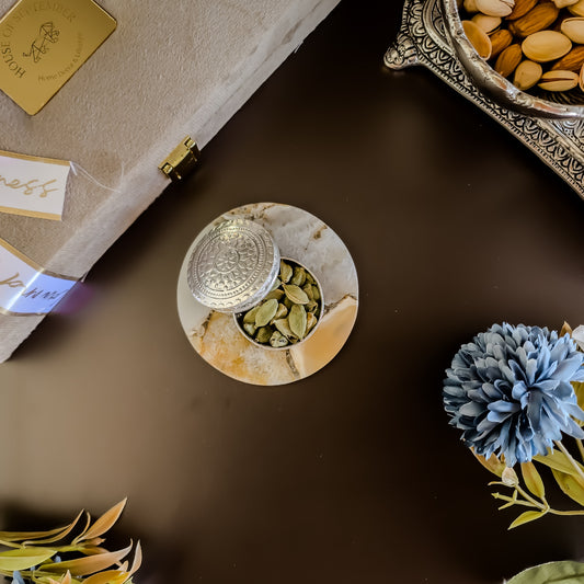 Luxury Gemstone Coaster Set for 50th Anniversary Celebrations