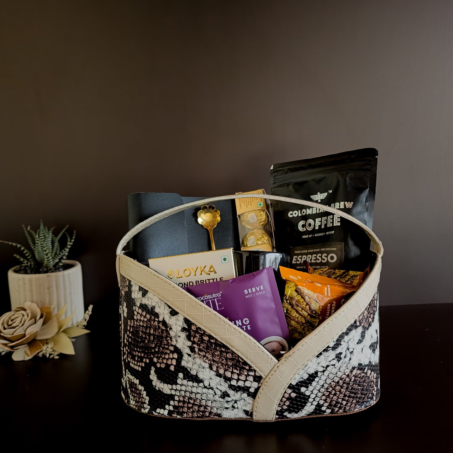 Elegant Gourmet Royale Diwali hamper styled for festive corporate gifting in India.