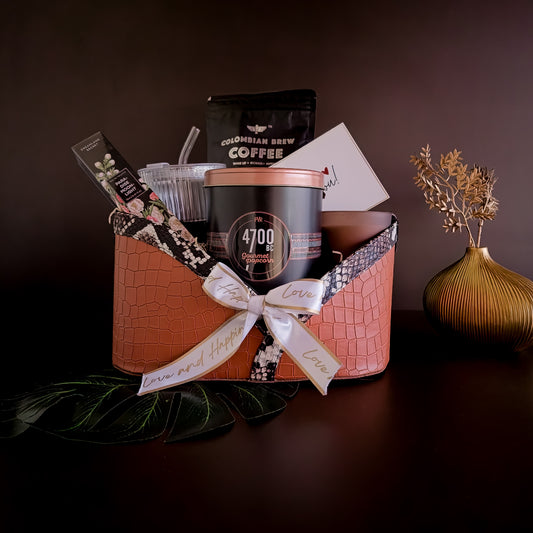 Close-up of The Indulgence Edit featuring exotic artisanal products – luxury experiential corporate gifts India.