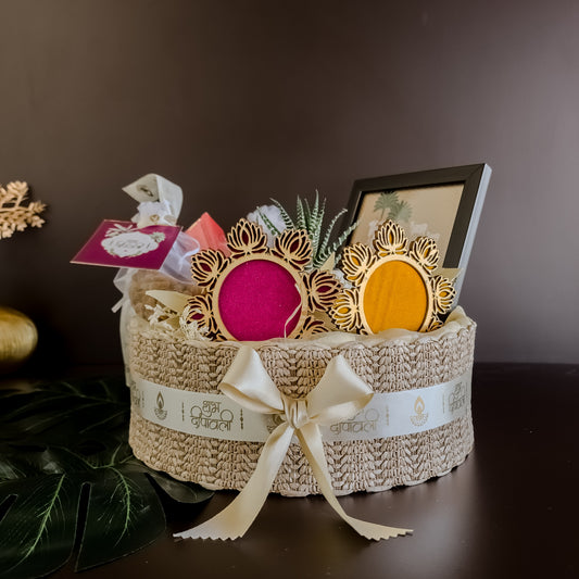 Close-up of Royal Impressions hamper showcasing rare artisanal and luxury accents.