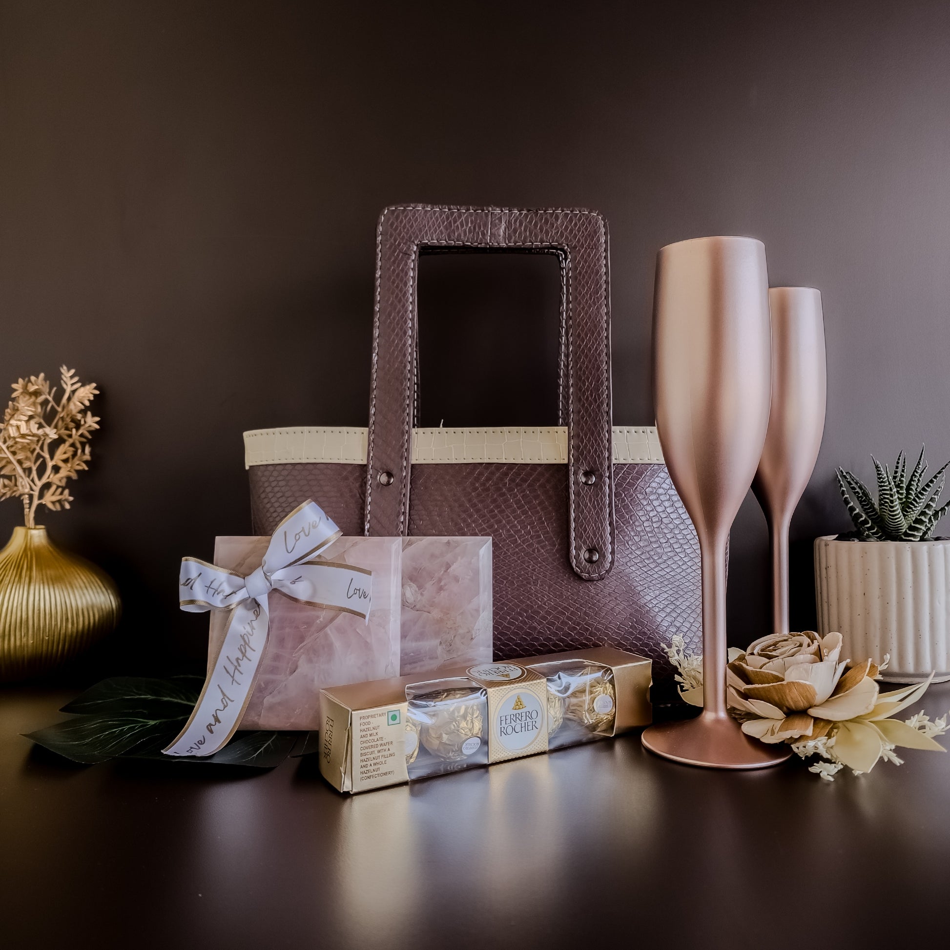 The Luxe Tote premium corporate gift with luxury, artisanal curation β high-end corporate gifting India 2025.