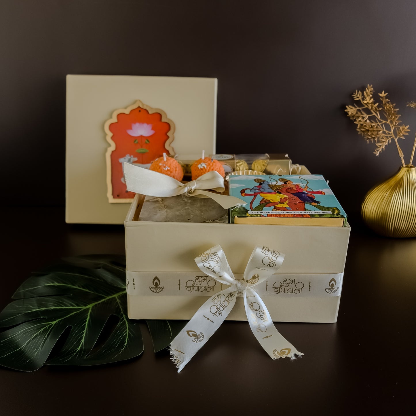 Artisanal sweets and festive delights from Heritage Luxe Pichwai hamper β sustainable corporate Diwali gifting.