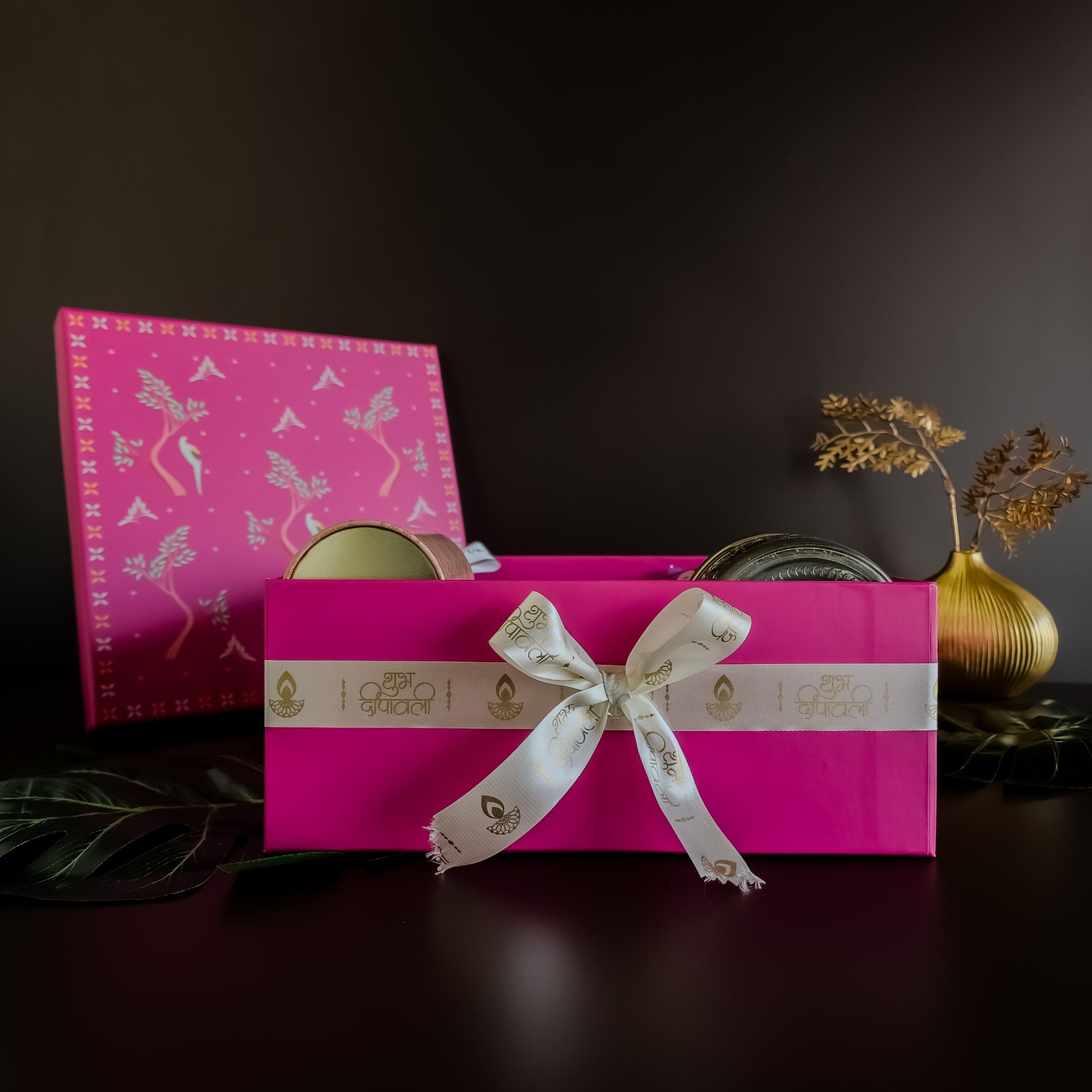 Love & Light Diwali hamper with premium artisanal curation – luxury corporate gift boxes India 2025.