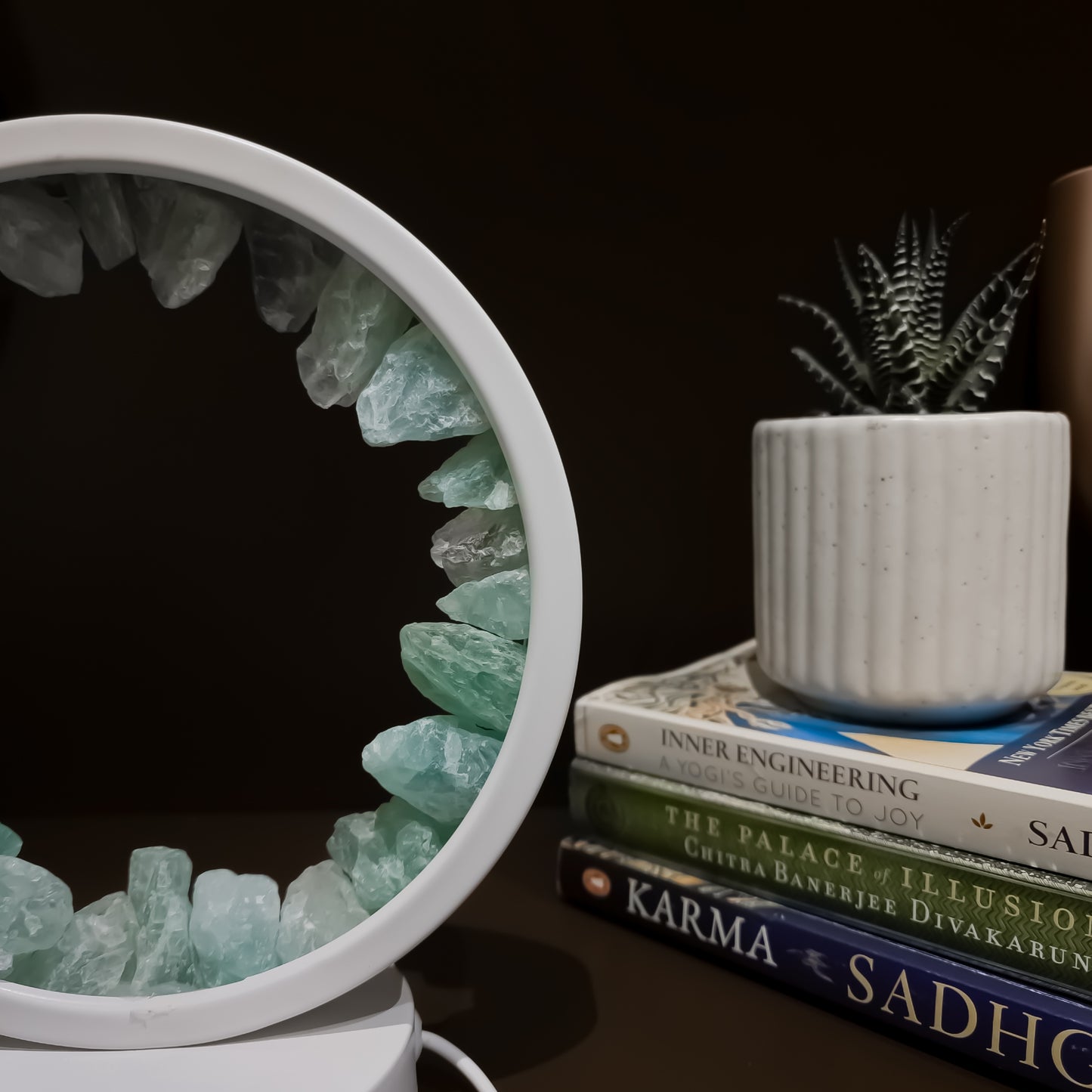 Green Aventurine Gemstone Crystal Lamp