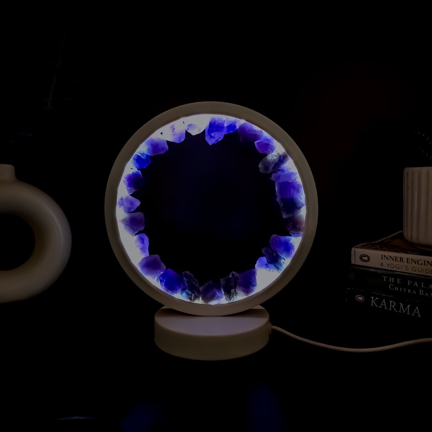 Amethyst Gemstone Crytsal Lamp