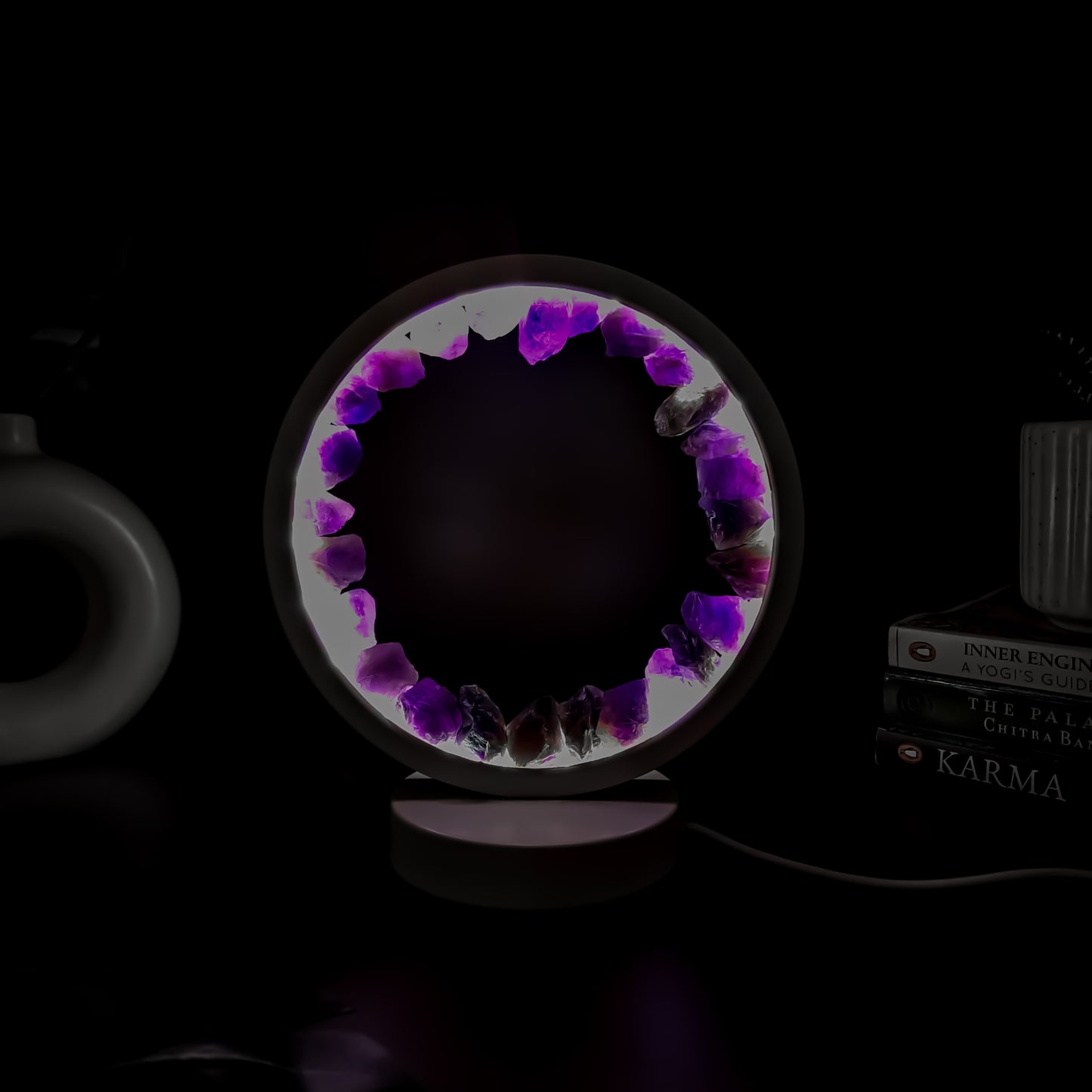 Amethyst Gemstone Crytsal Lamp