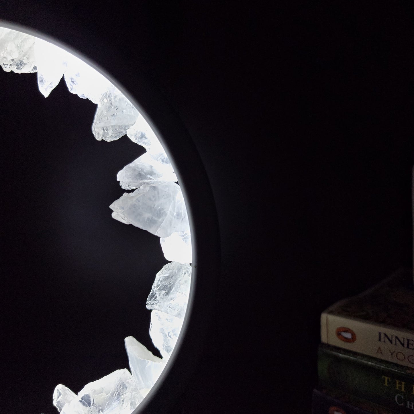 White Quartz Crystal Lamp