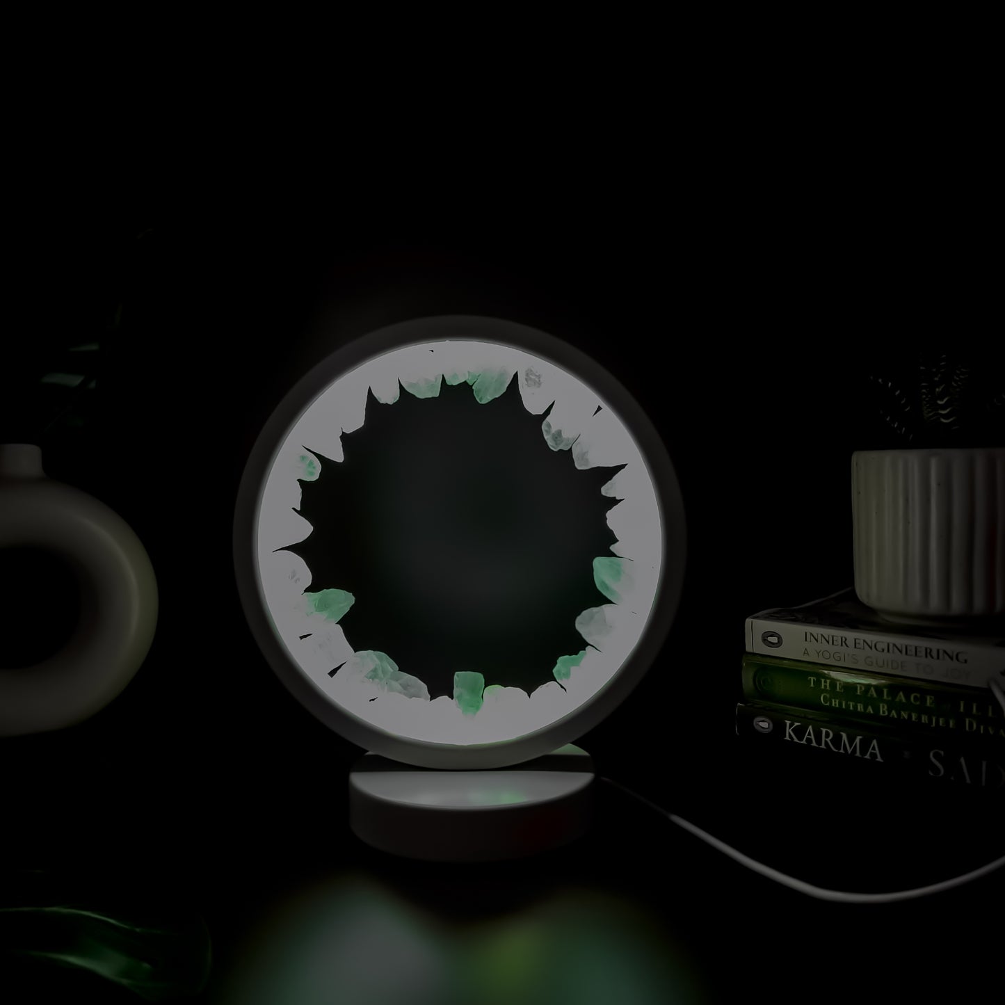 Green Aventurine Gemstone Crystal Lamp