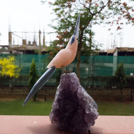 Gemstone Bird Figurine Decor