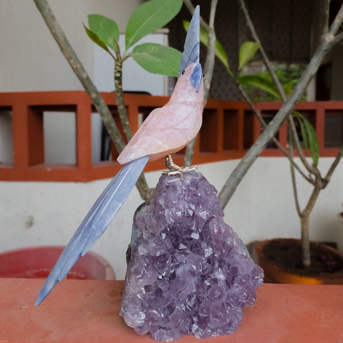 Gemstone Bird Figurine Decor