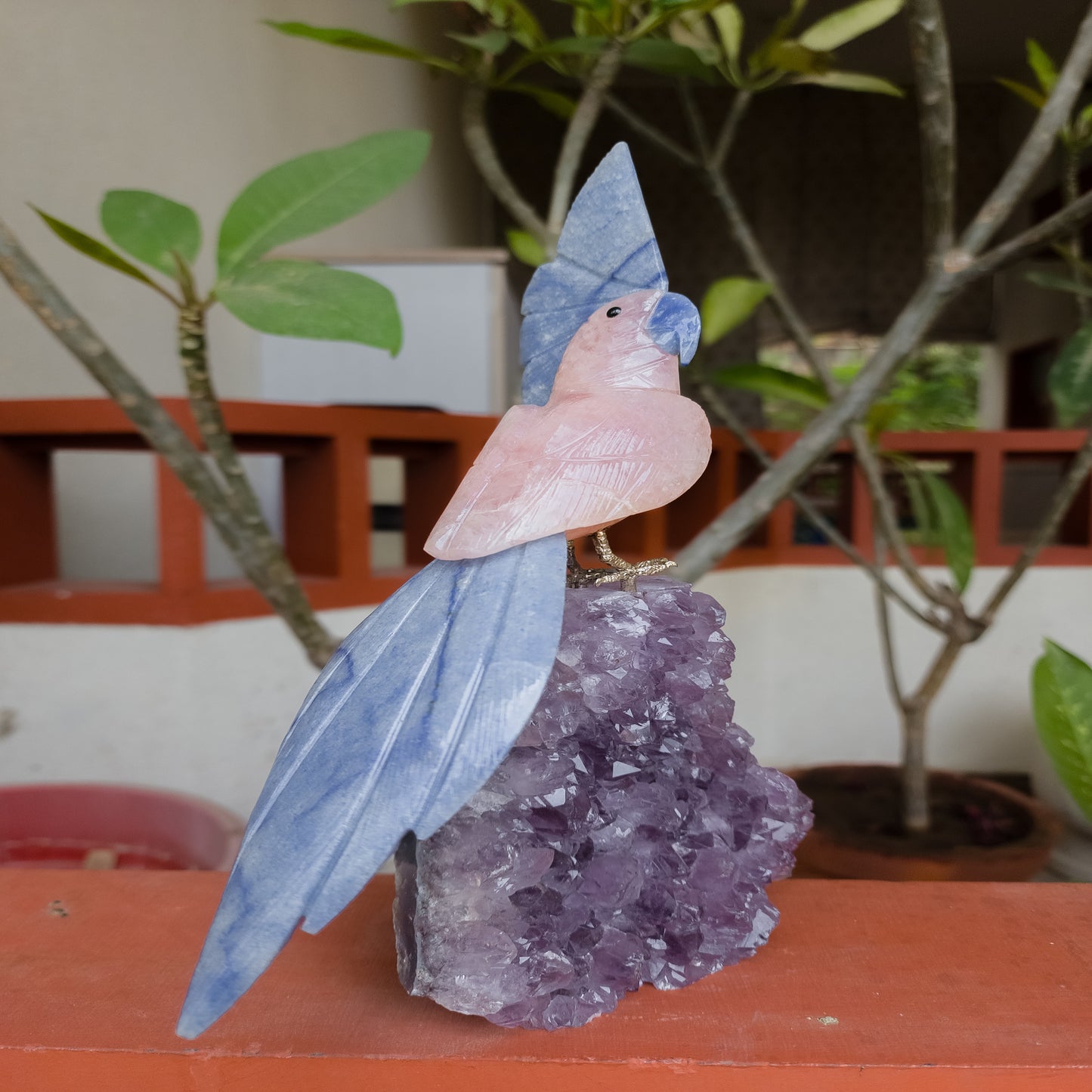 Gemstone Bird Figurine Decor