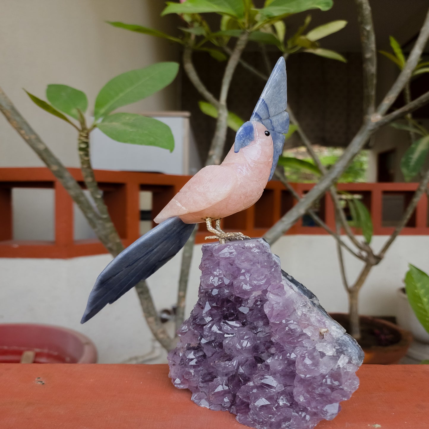Gemstone Bird Figurine Decor