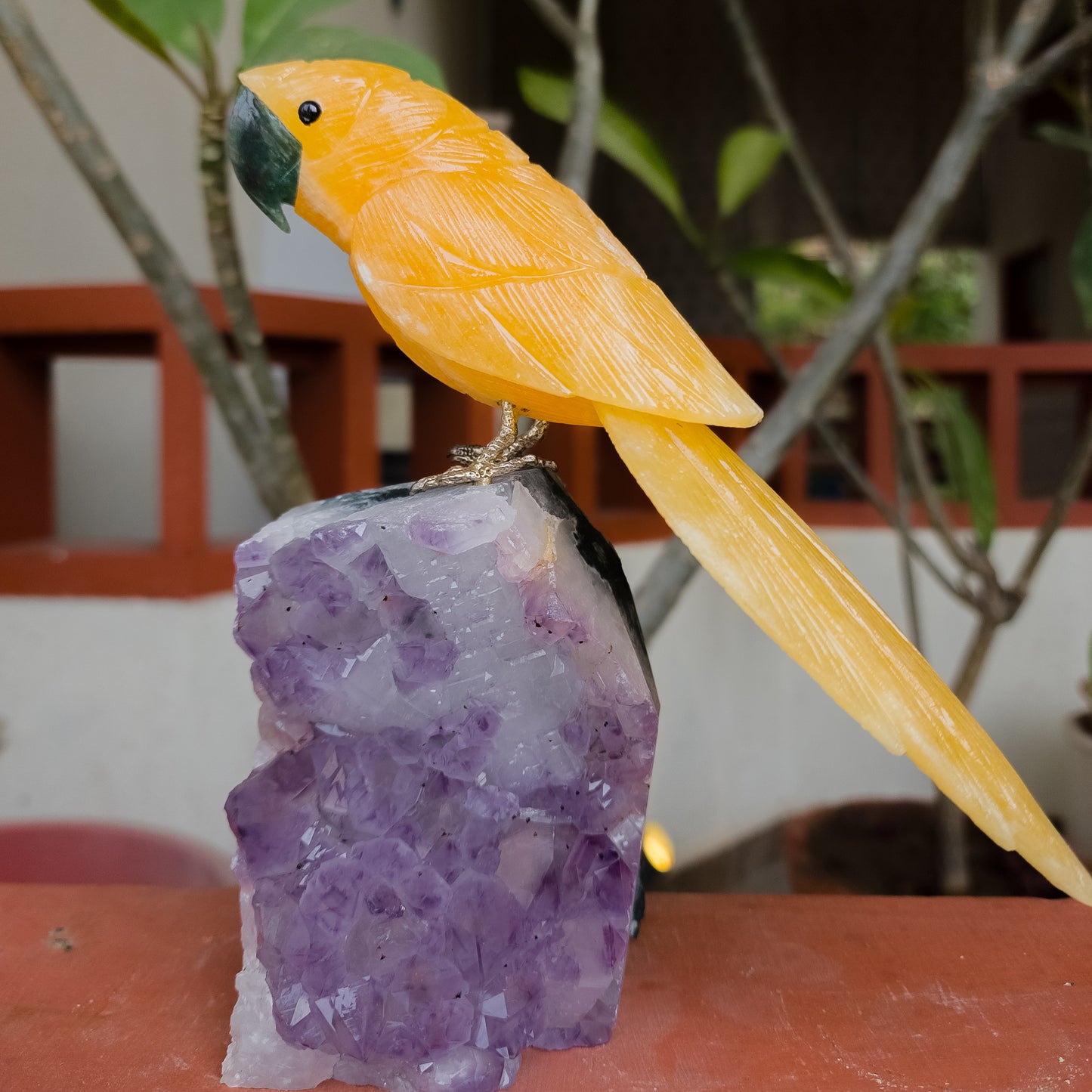 Yellow Aventurine Exquisite Gemstone Bird Figurine