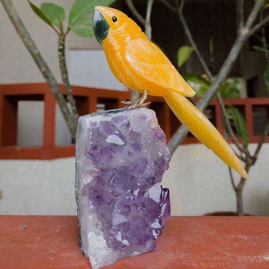 Yellow Aventurine Exquisite Gemstone Bird Figurine