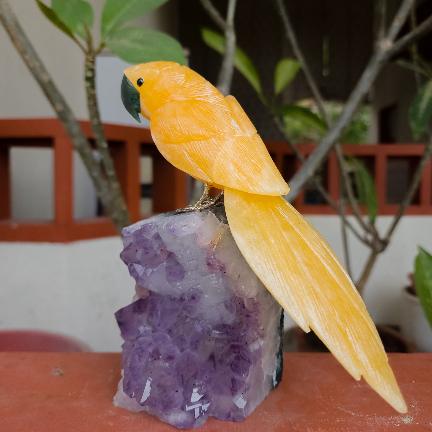 Yellow Aventurine Exquisite Gemstone Bird Figurine