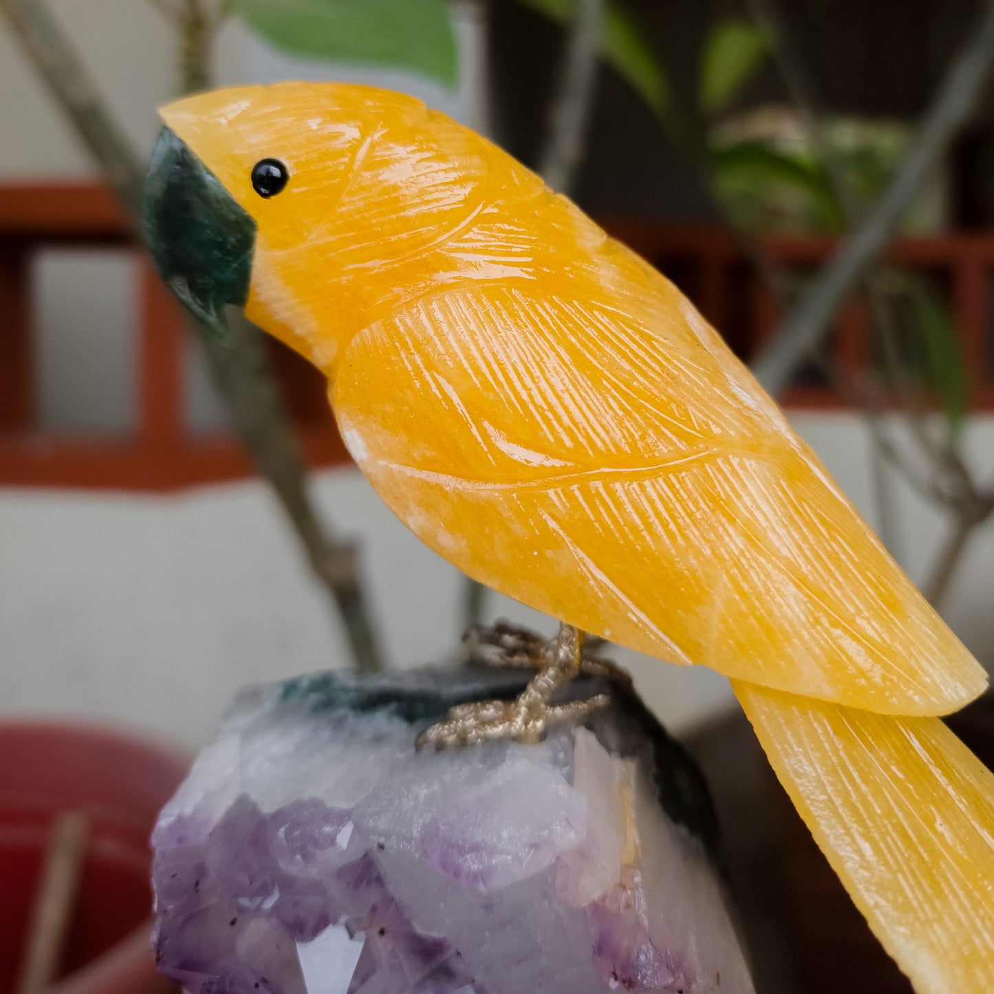Yellow Aventurine Exquisite Gemstone Bird Figurine