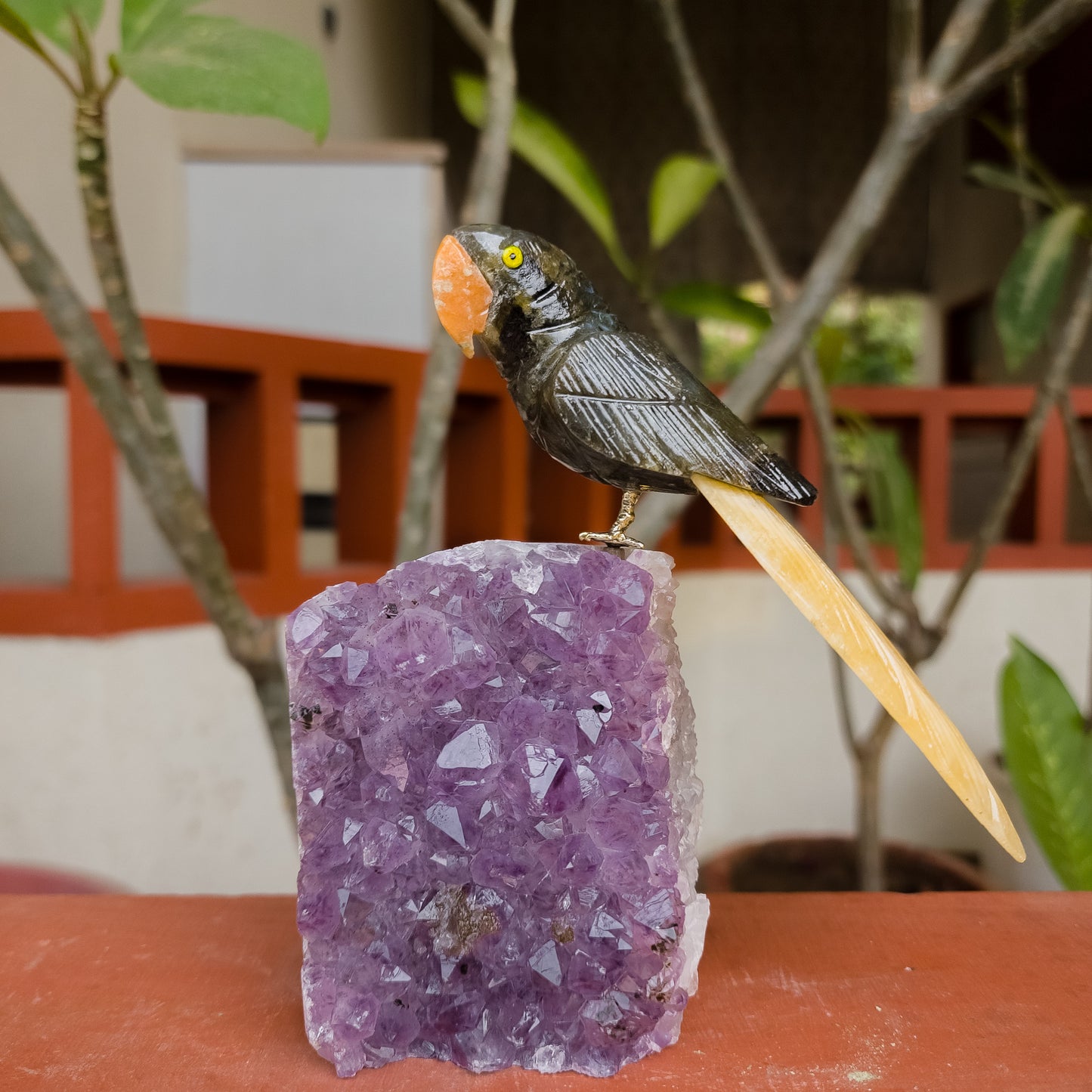 Labradorite & Yellow Aventurine Gemstone Bird