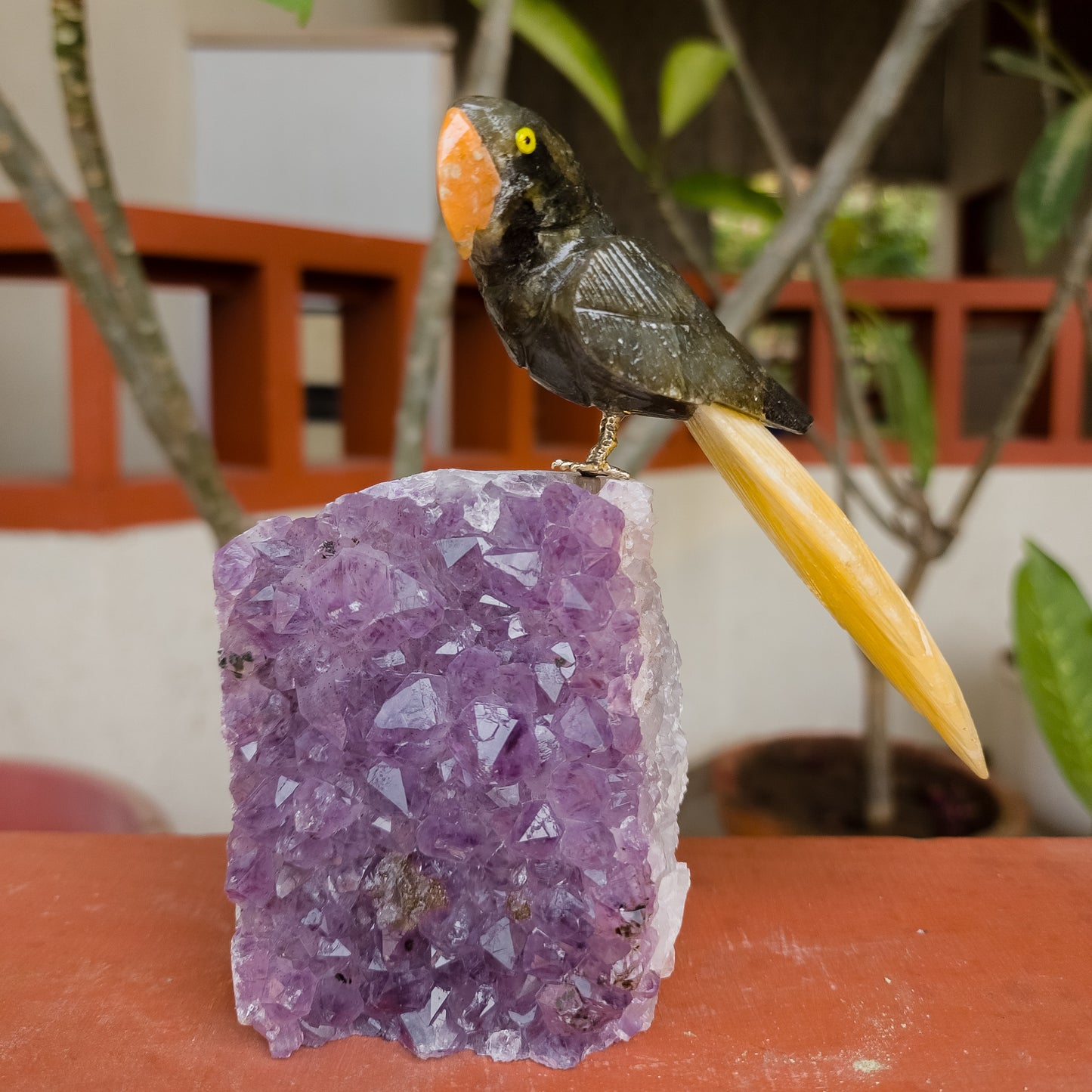 Labradorite & Yellow Aventurine Gemstone Bird