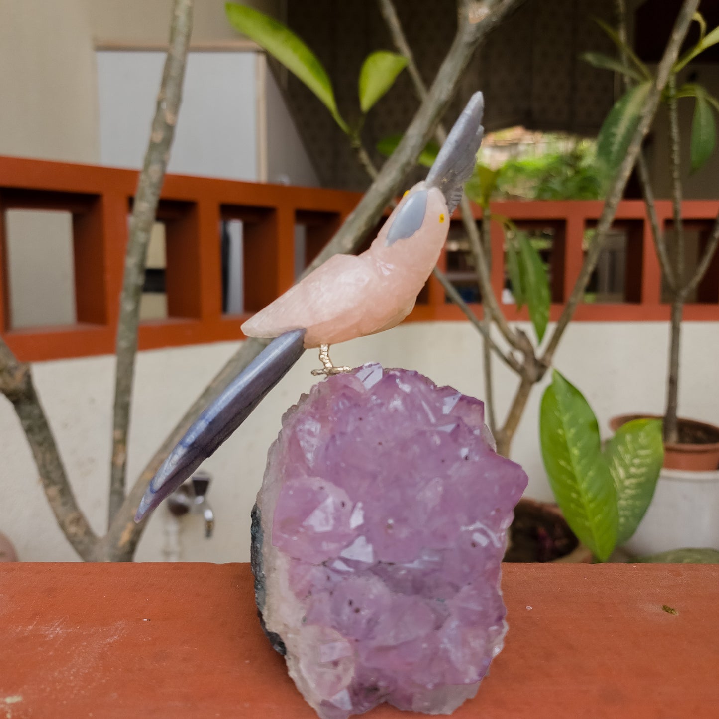 Gemstone Bird Figurine Decor