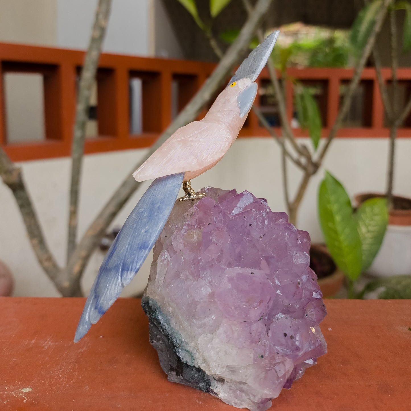 Gemstone Bird Figurine Decor