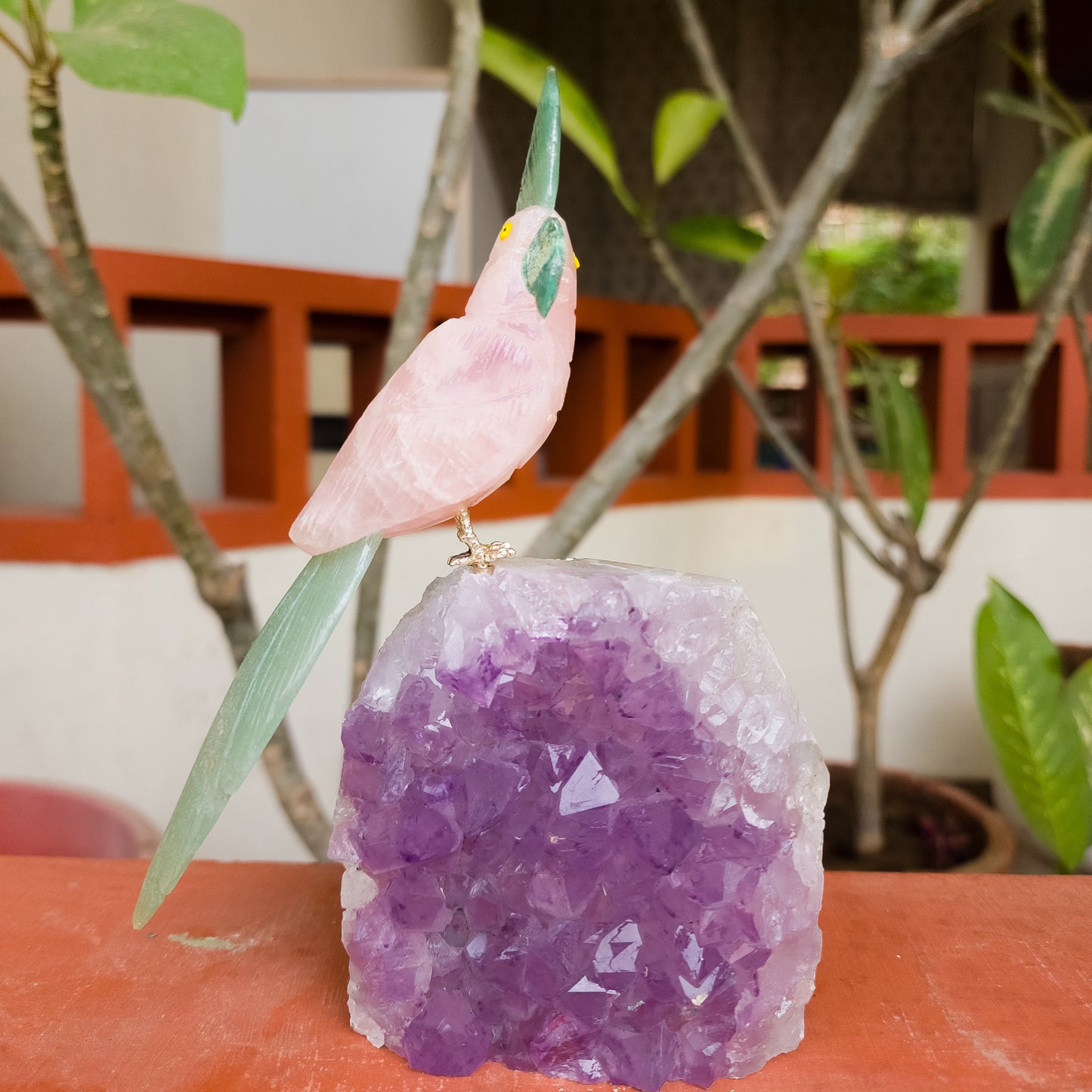 Luxury Gemstone Bird Sculpture