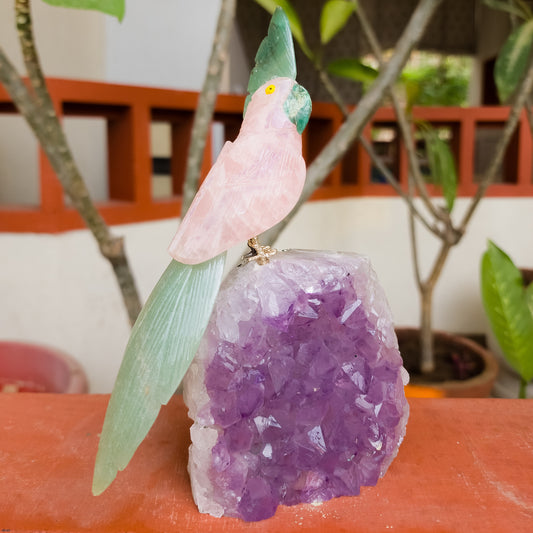 Luxury Gemstone Bird Sculpture