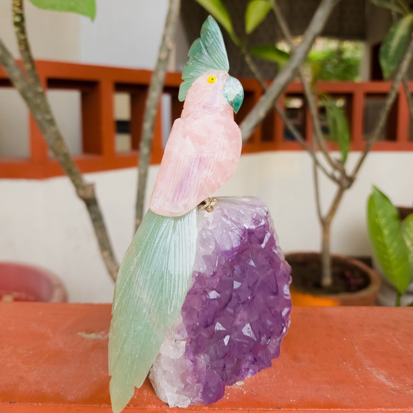 Luxury Gemstone Bird Sculpture