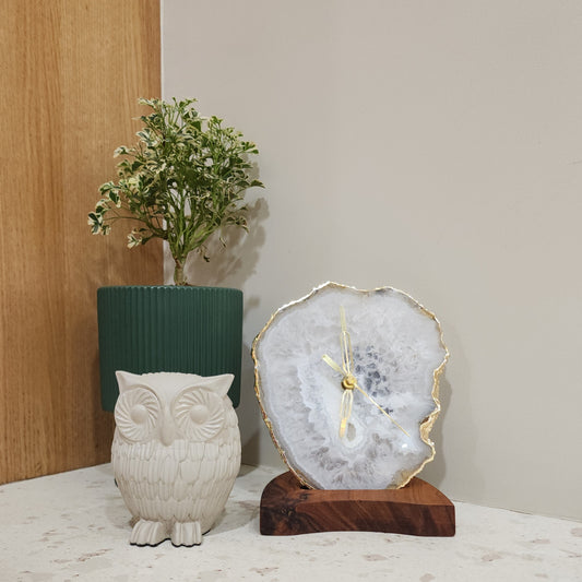 White Gemstone Table clock