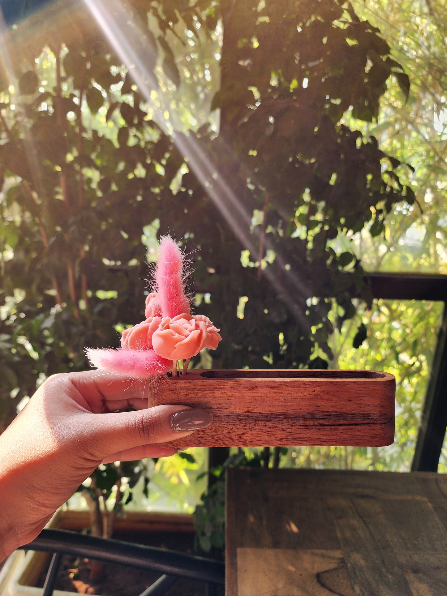 “I Love You” Marble Décor Candle Bouquet - Valentine’s Gift Set