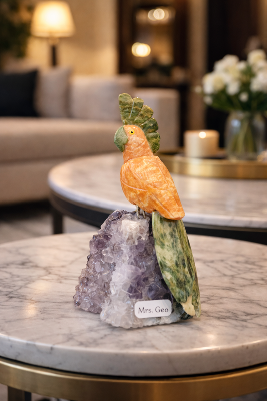 Luxury Gemstone Bird Figurine for Wedding & Anniversary Gifts