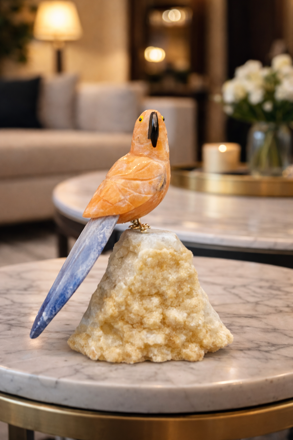Luxury Gemstone Bird Figurine for Corporate & Client Gifting