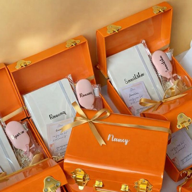 Personalised Bridesmaid hamper with essentials