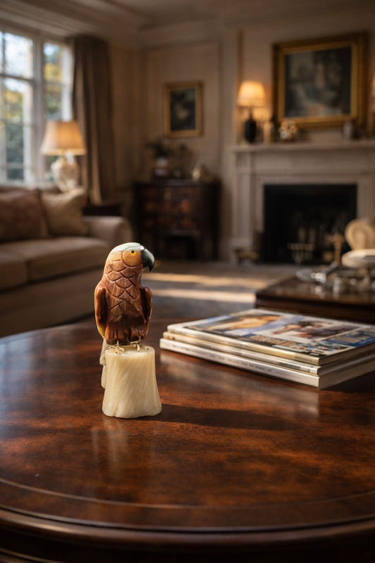 Luxury Gemstone Bird Showpiece for Elegant Home Gifting