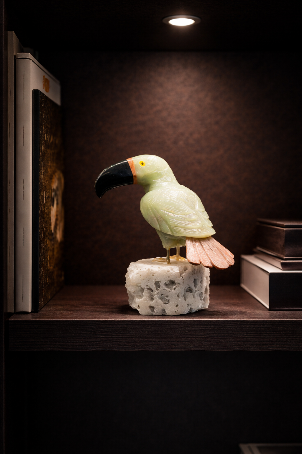 Premium Gemstone Bird Decorative Idol for New Home Gifting