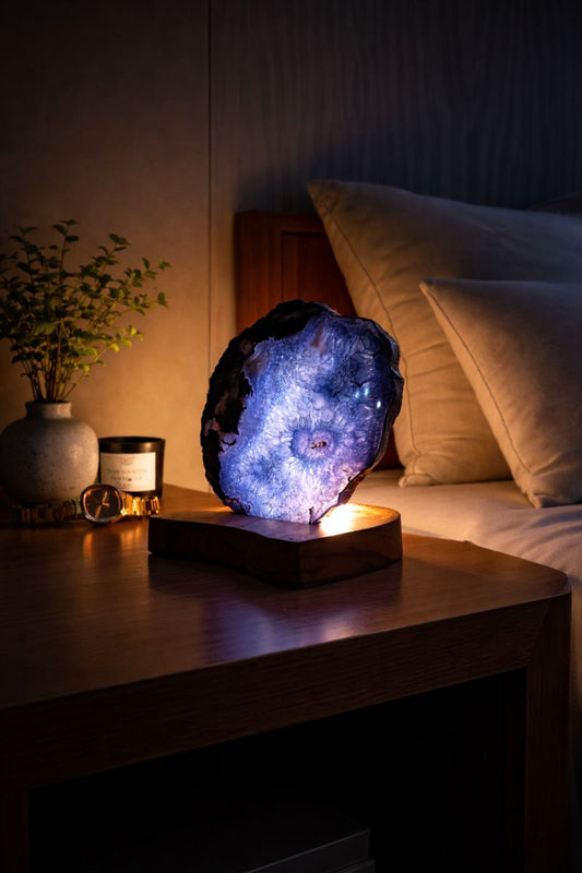 Handcrafted Gemstone Lamp for Anniversary & Personal Gifts