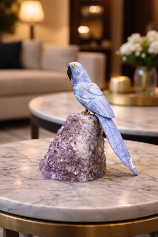 Handcrafted Gemstone Bird Idol for Luxury Gifting