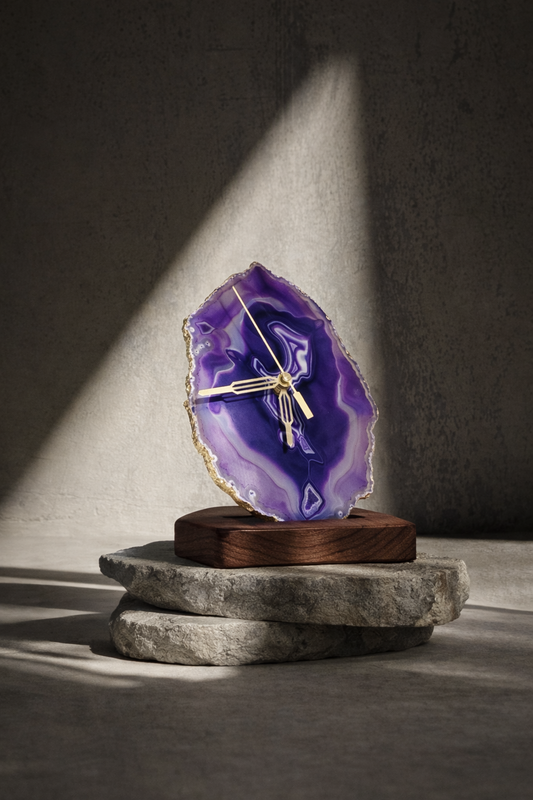 Premium Gemstone Table Clock – Elegant Wedding & Home Gift