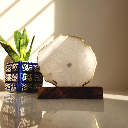 White Agate Lamp