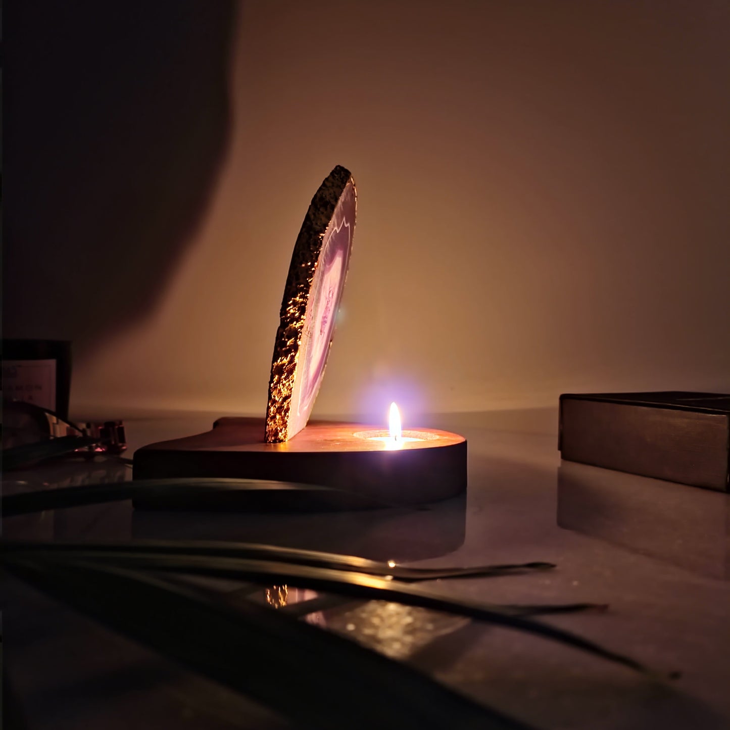 Purple Agate Lamp