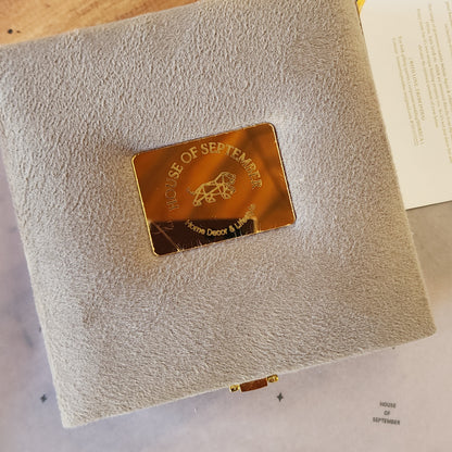 Premium Gemstone Coaster Set with names for Anniversary Hampers