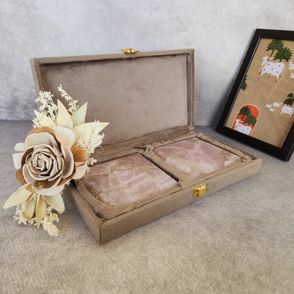 Rose Quartz Kesar Elaichi Luxe Set