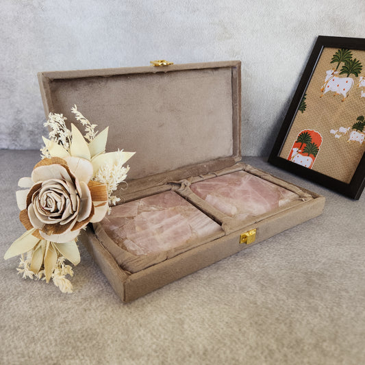 Rose Quartz Kesar Elaichi Luxe Set