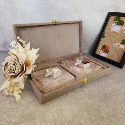 Rose Quartz Kesar Elaichi Luxe Set