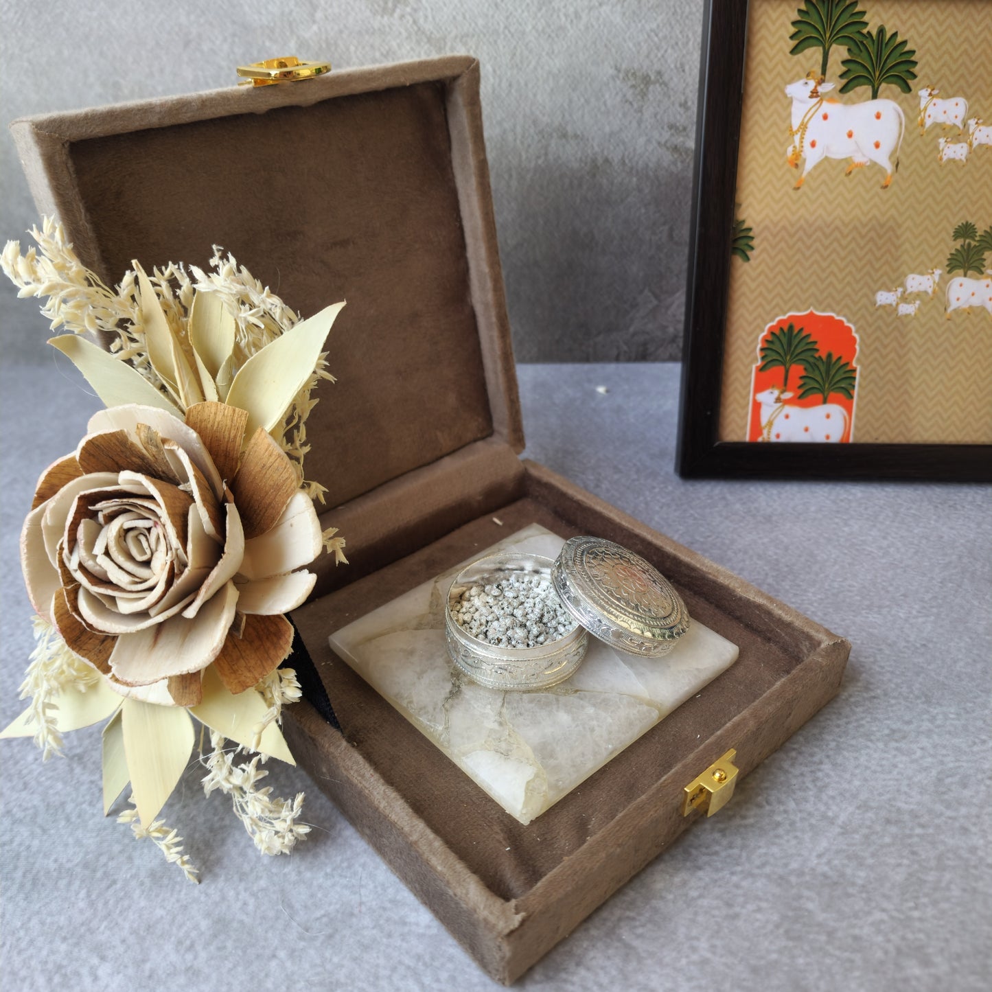 Quartz Silver Pearl Set- Big